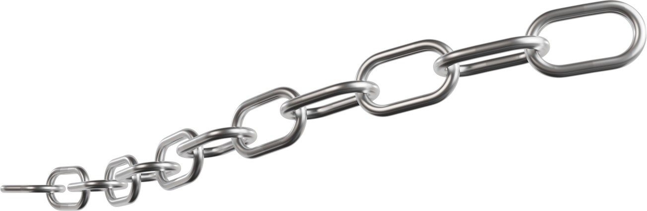 metal chain 3D rendering
